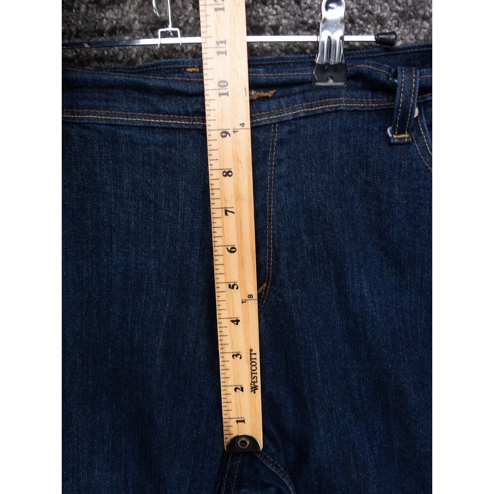 Levis 515 Boot Cut Jeans Womens 16 Blue Dark Wash Stretch Denim Casual Western - Picture 7 of 13